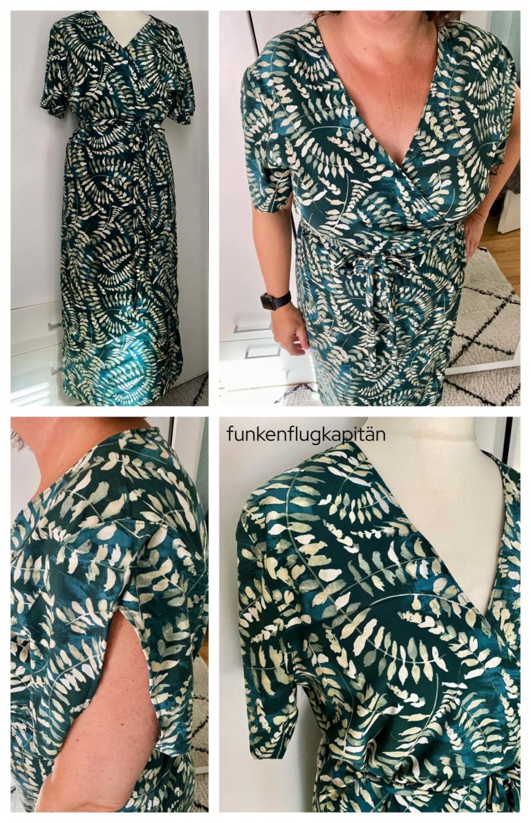 Wickelkleid no 7 Juni Design Viskose grün