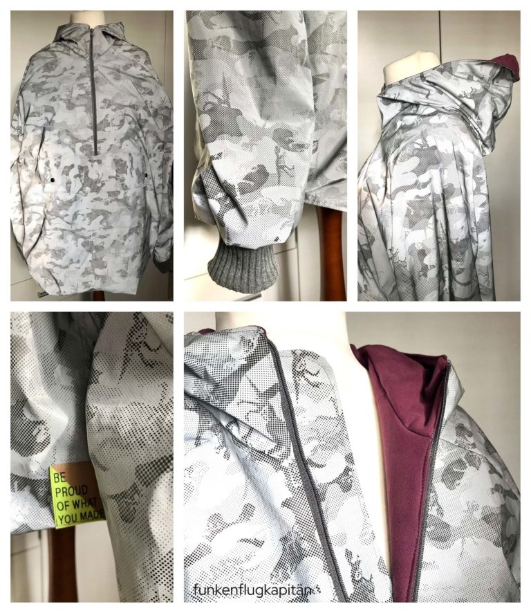 Windbreaker Leni Pe Punkt tarn grau weiß