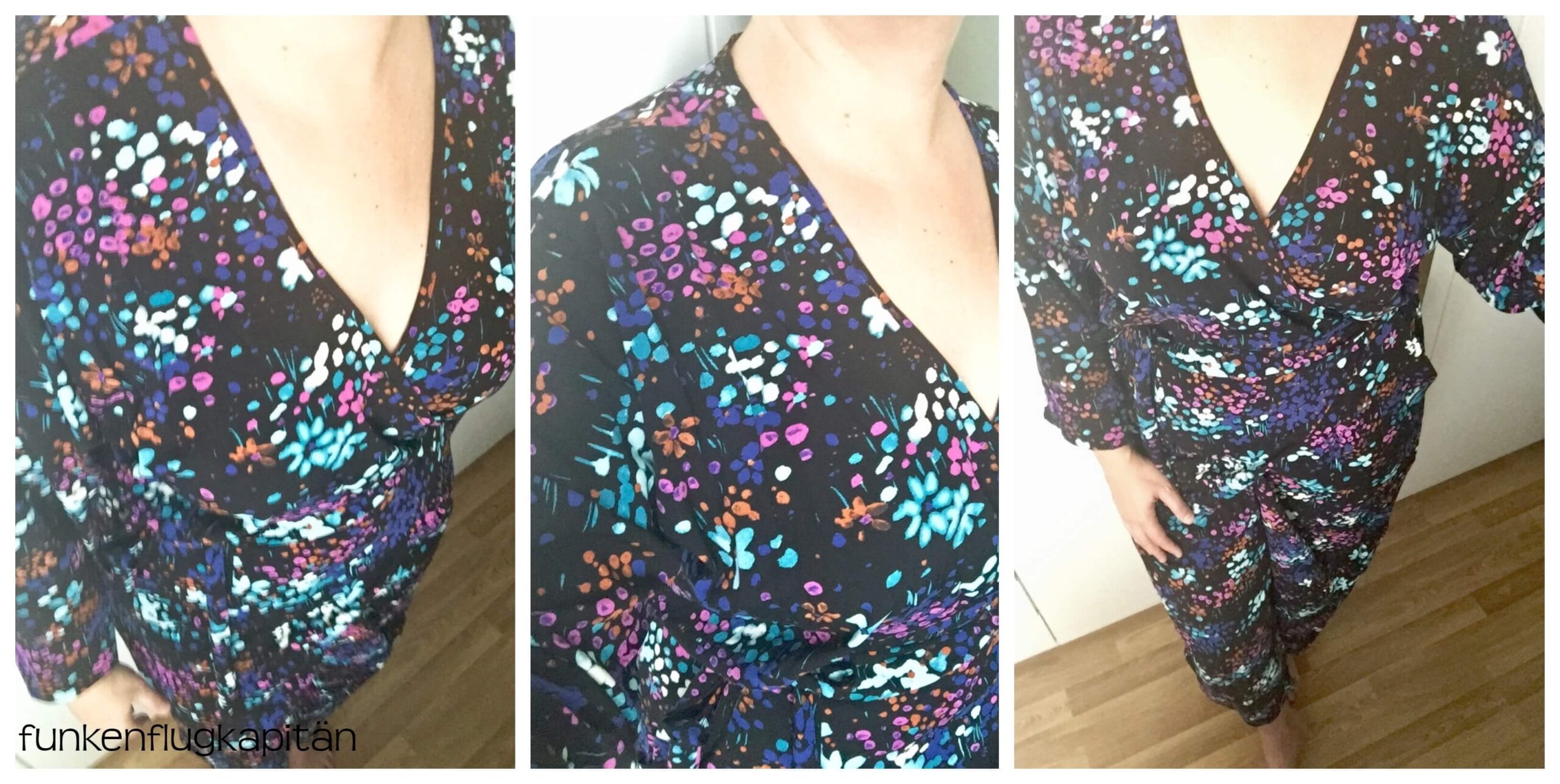 Zadie The Fold line Viskose schwarz bunt